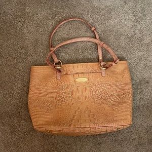 BRAHMIN crocodile embossed bag